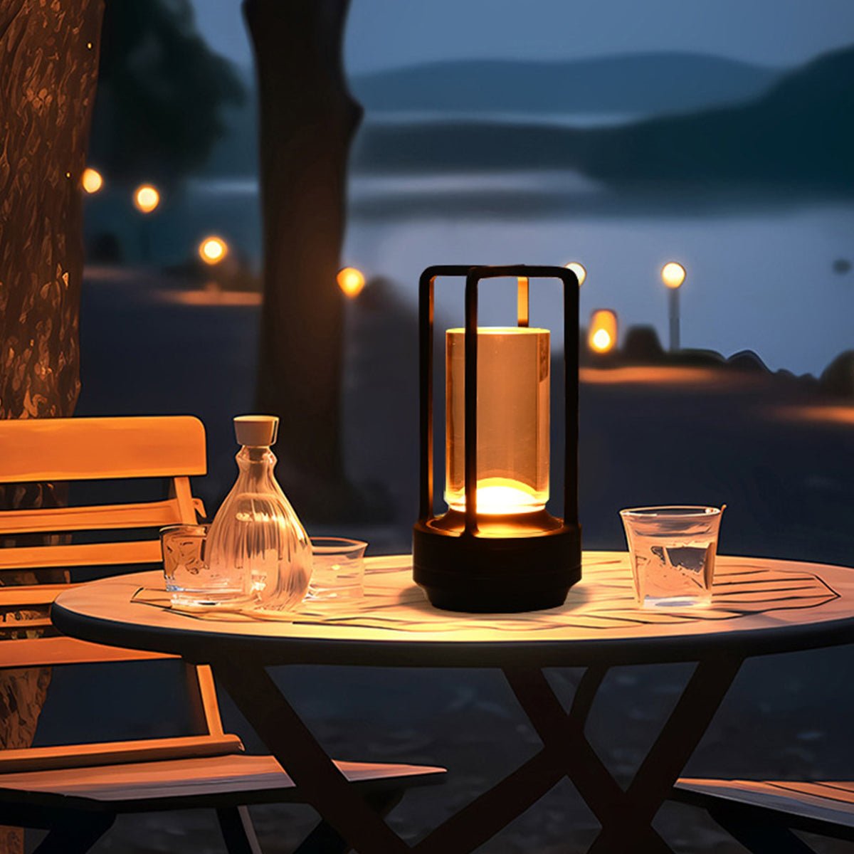 Wireless Table Lamp – Gold, Modern Design with Dimmable Lighting for the Bedroom or Living Room