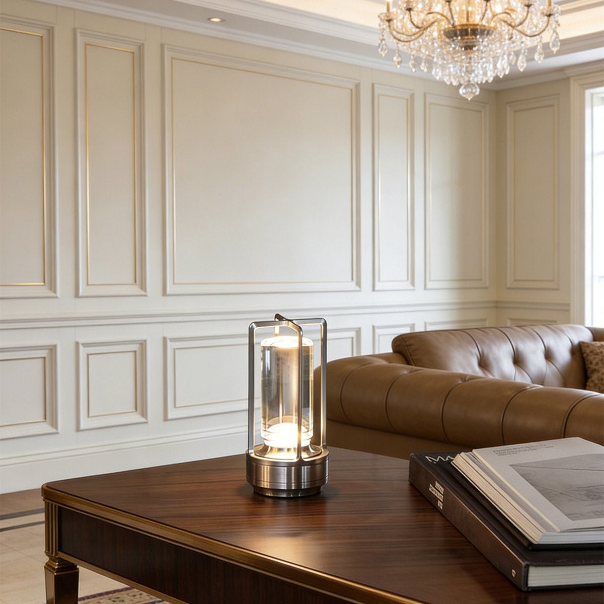 Wireless Table Lamp – Gold, Modern Design with Dimmable Lighting for the Bedroom or Living Room