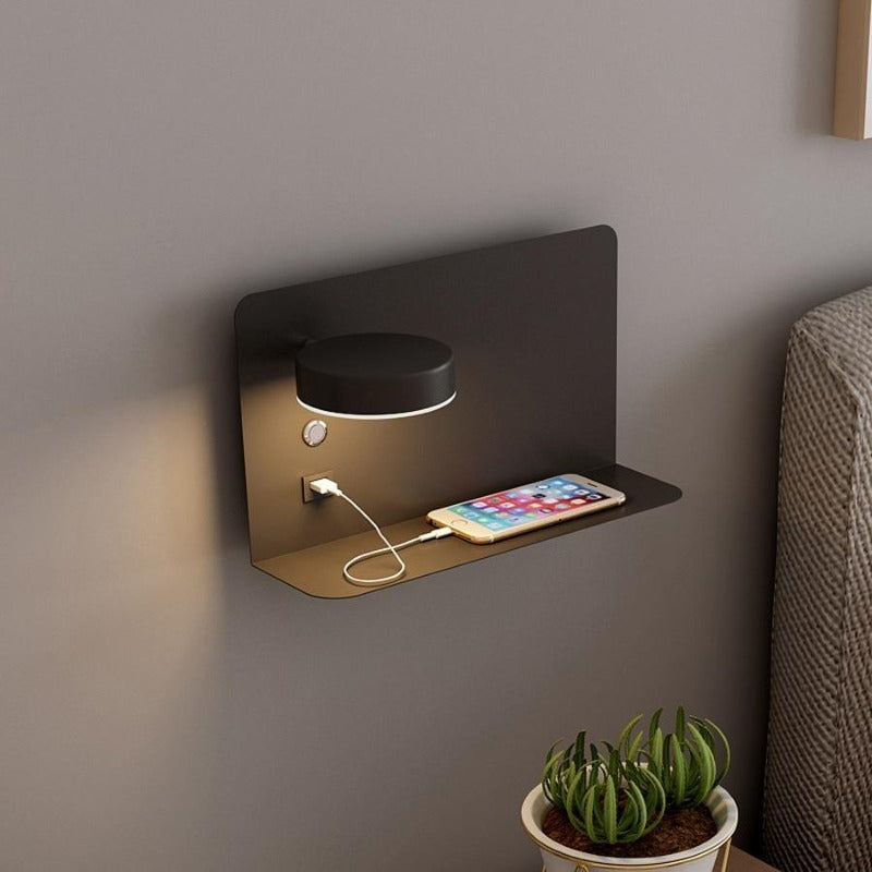 Modern LED Bedside Wall Light – With USB Port and 3 Color Temperatures for Bedroom Decor