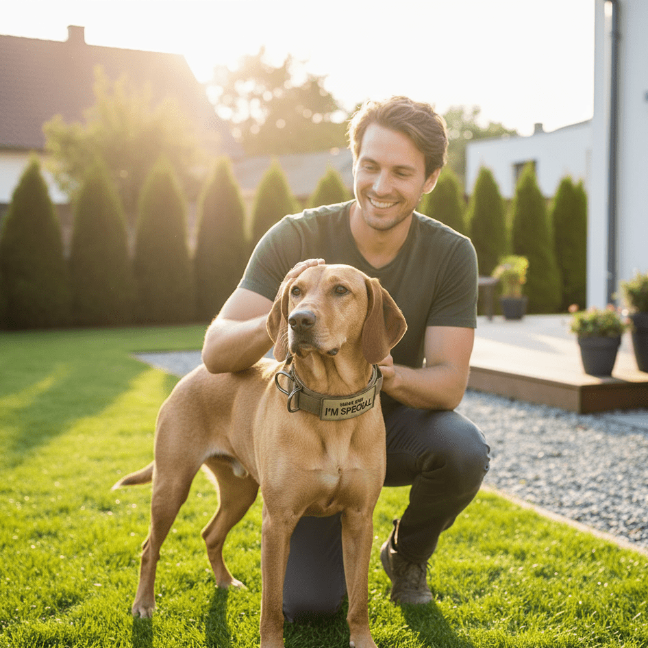 Collar de nailon para perros – Negro, diseño resistente para perros de tamaño mediano y grande, ideal para paseos y adiestramiento