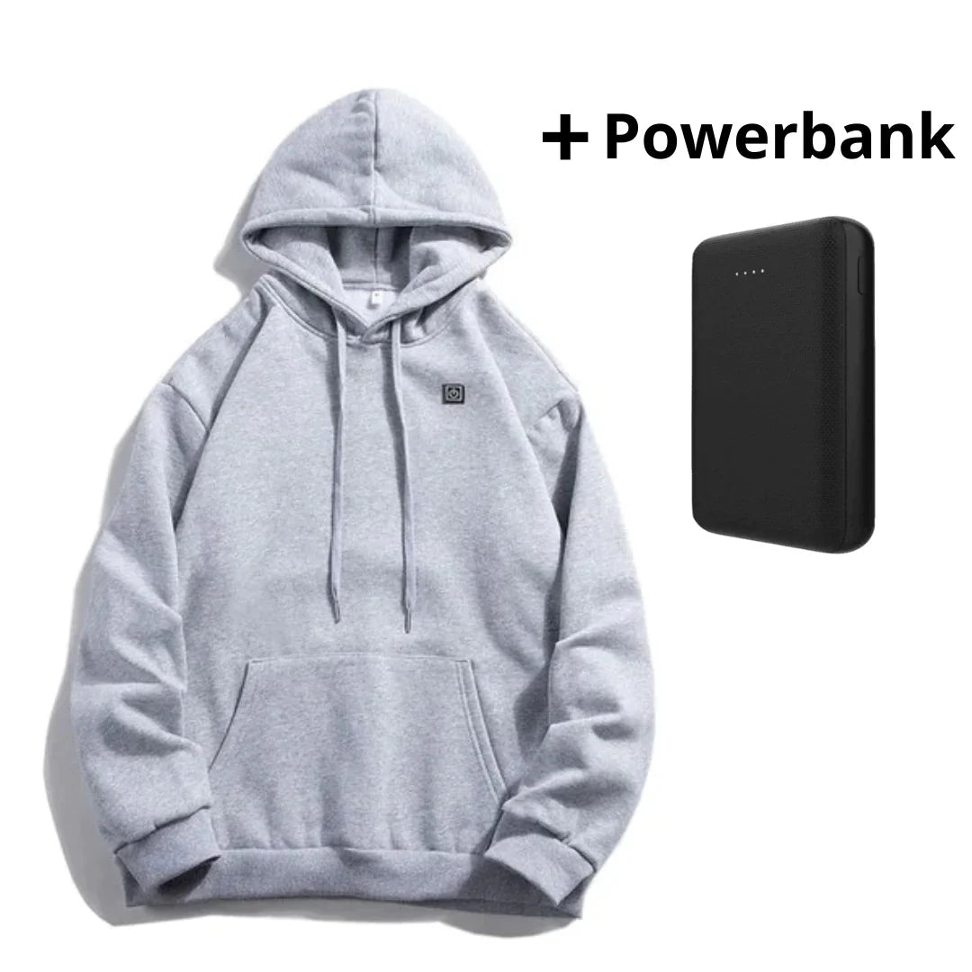 Hoodie Chauffante Unisexe à Capuche USB - Température Réglable 25/35/45°C