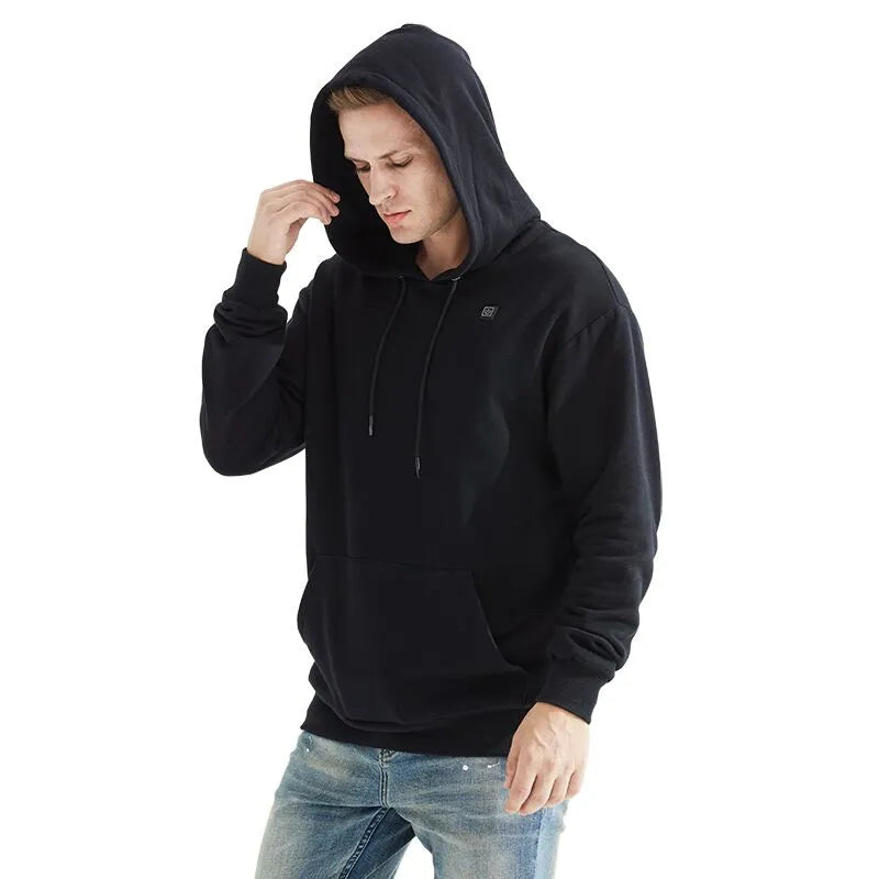 Hoodie Chauffante Unisexe à Capuche USB - Température Réglable 25/35/45°C