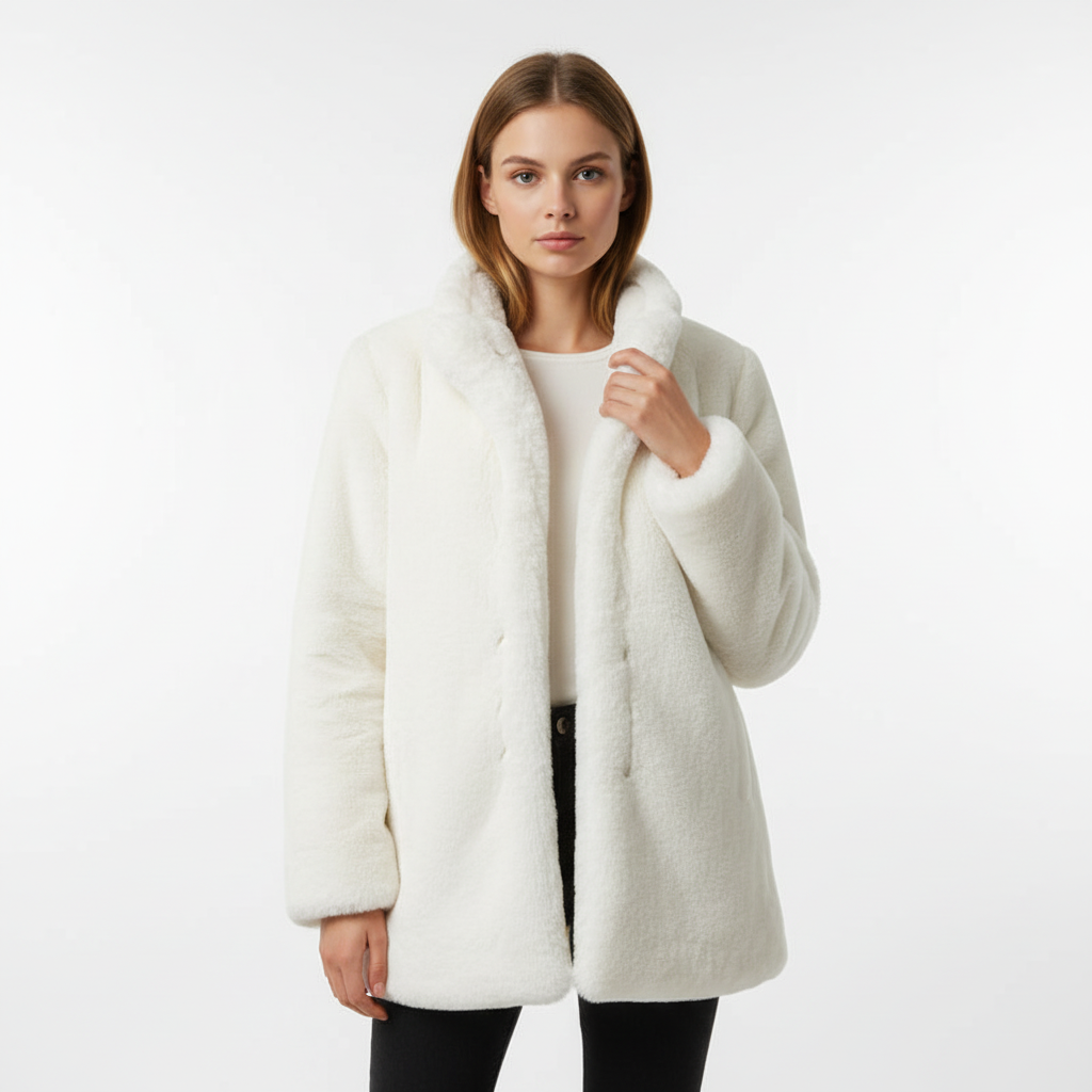 Veste Matelassée Femme à Col Fausse Fourrure