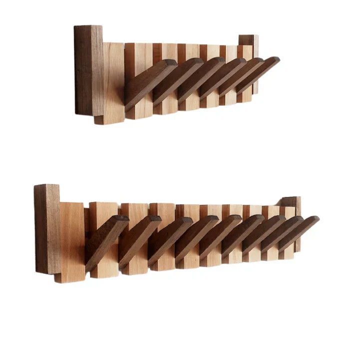 Houten Kapstok – Piano-Design in Bruin voor Hal, Woonkamer of Slaapkamer