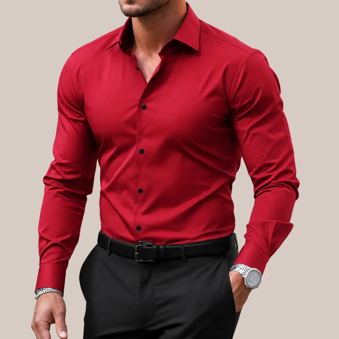 Chemise Homme Slim Fit à Boutons – Coupe Ajustée Travail et Quotidien