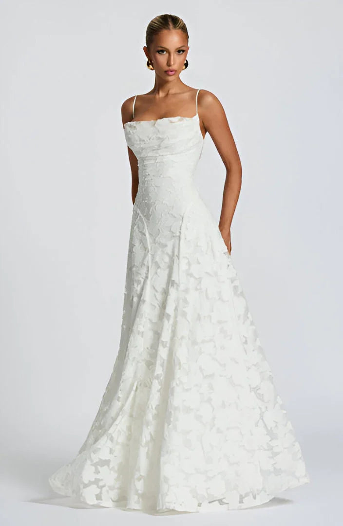 Robe Longue Femme Fleurie à Fines Bretelles