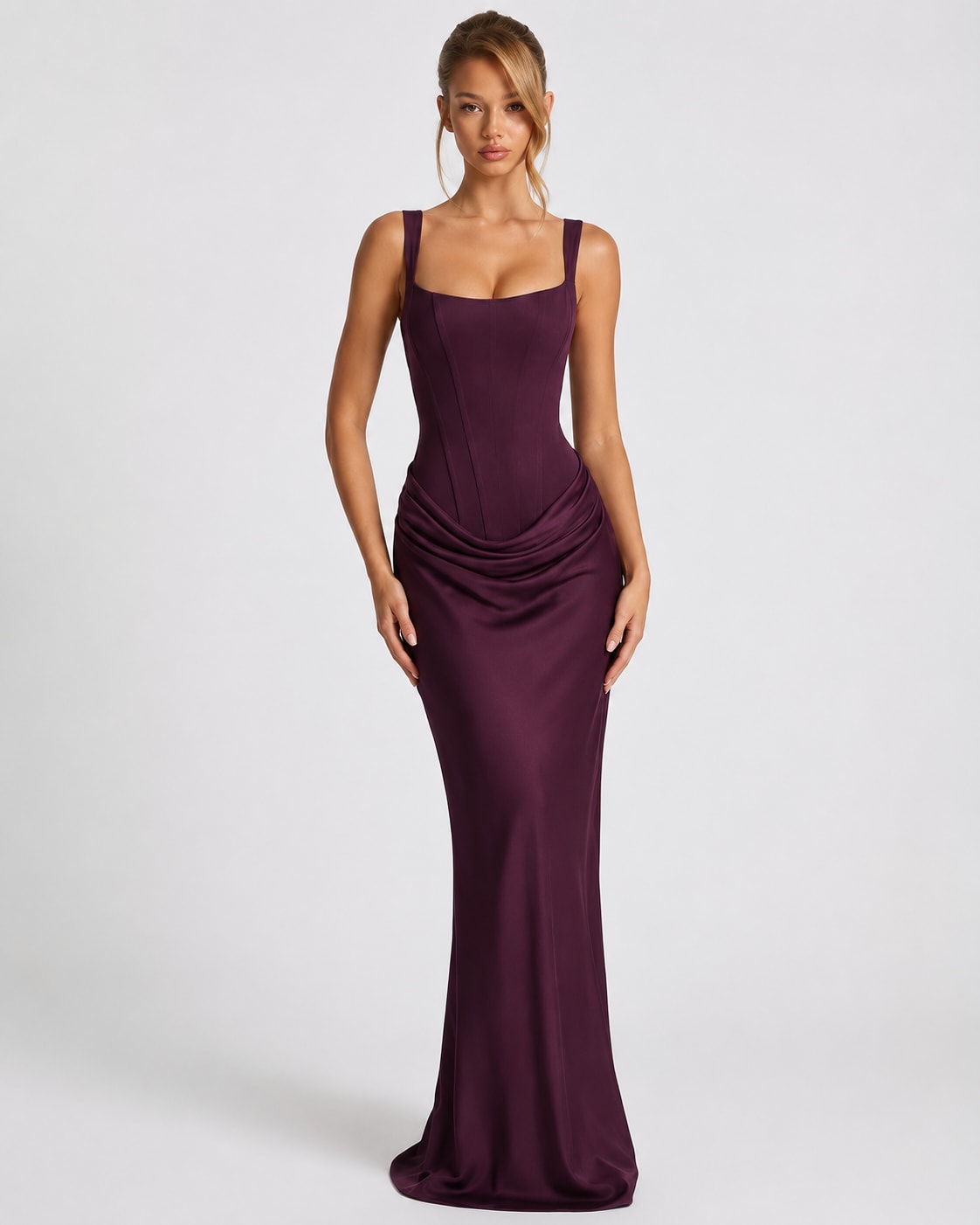 Anastasia Corset Draped Maxi Dress_13