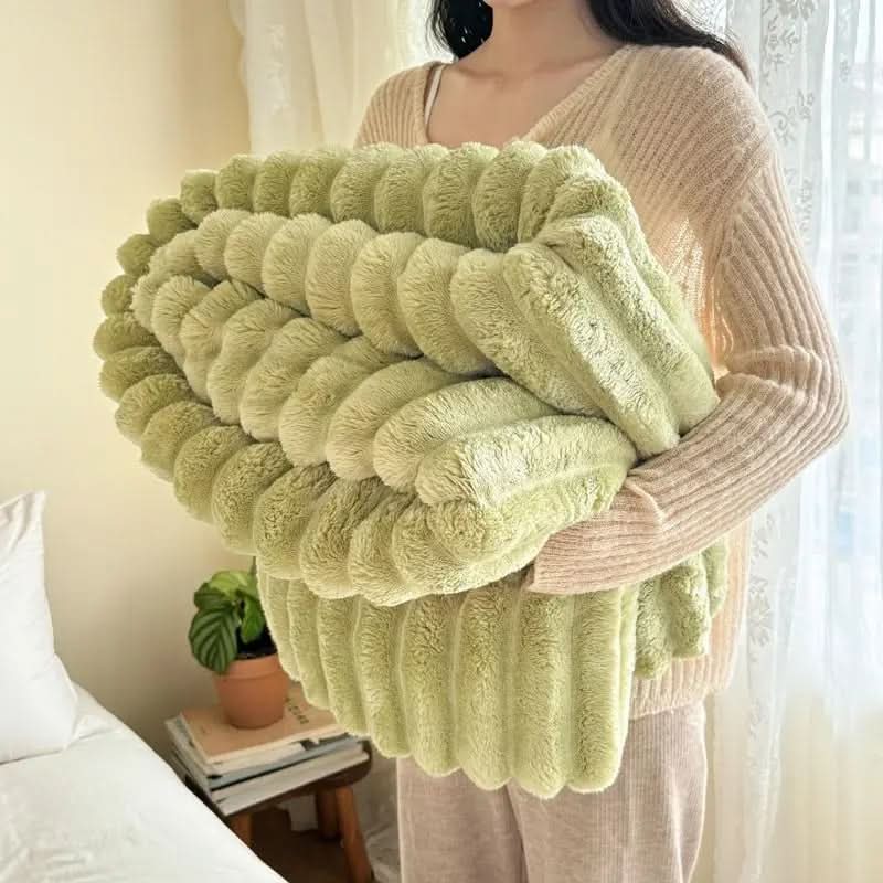 Plaid Peluche Moelleux Uni pour Canapé et Lit