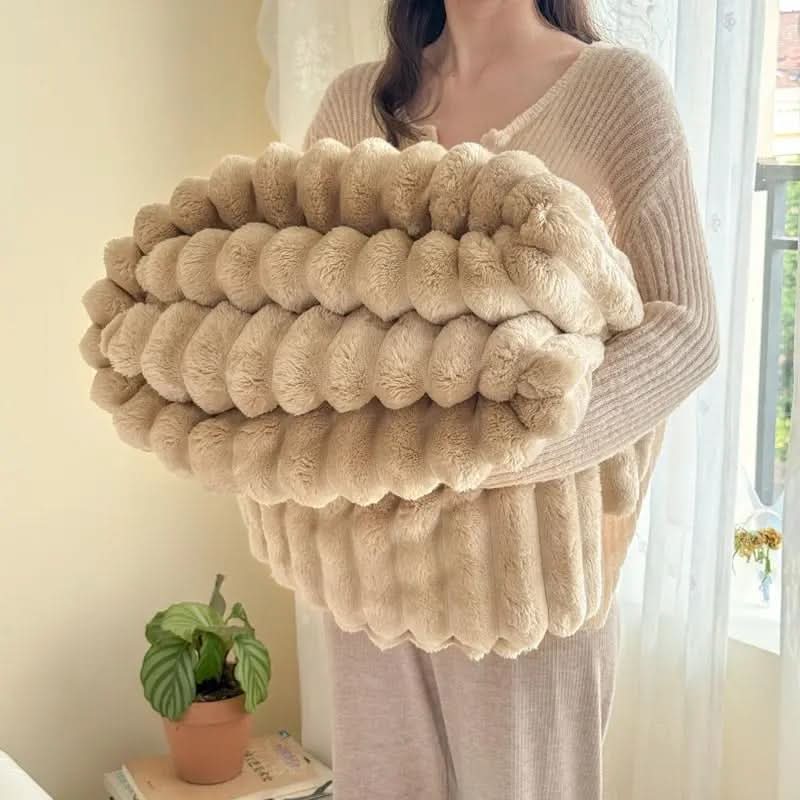 Plaid Peluche Moelleux Uni pour Canapé et Lit
