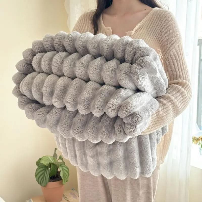 Plaid Peluche Moelleux Uni pour Canapé et Lit