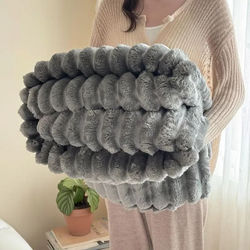 Plaid Peluche Moelleux Uni pour Canapé et Lit
