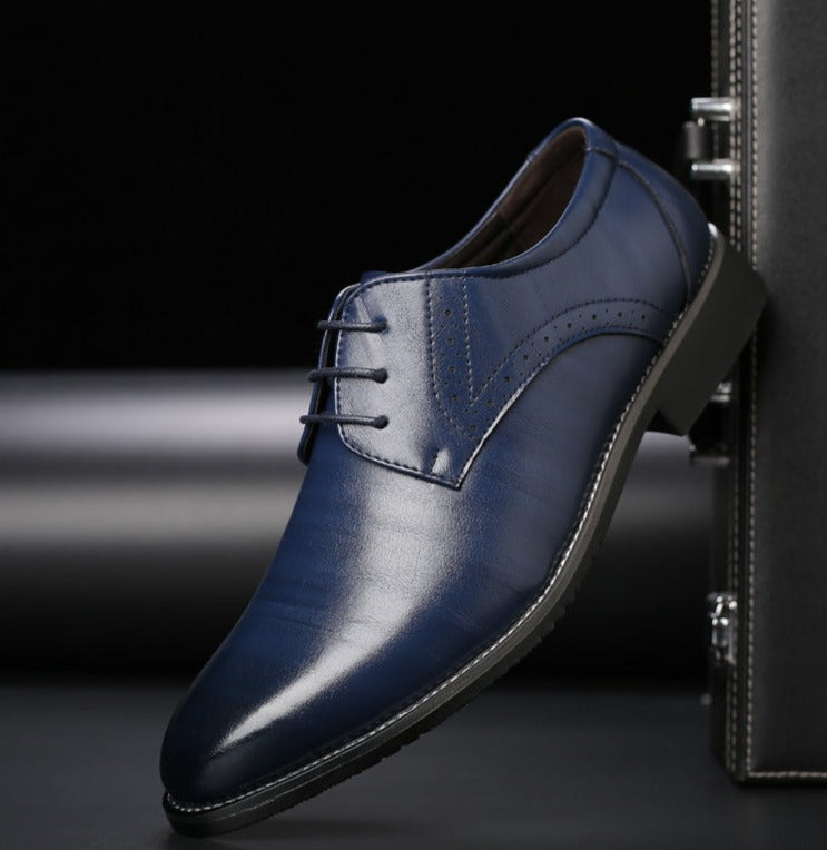 Chaussures à Lacets Homme en Cuir Véritable