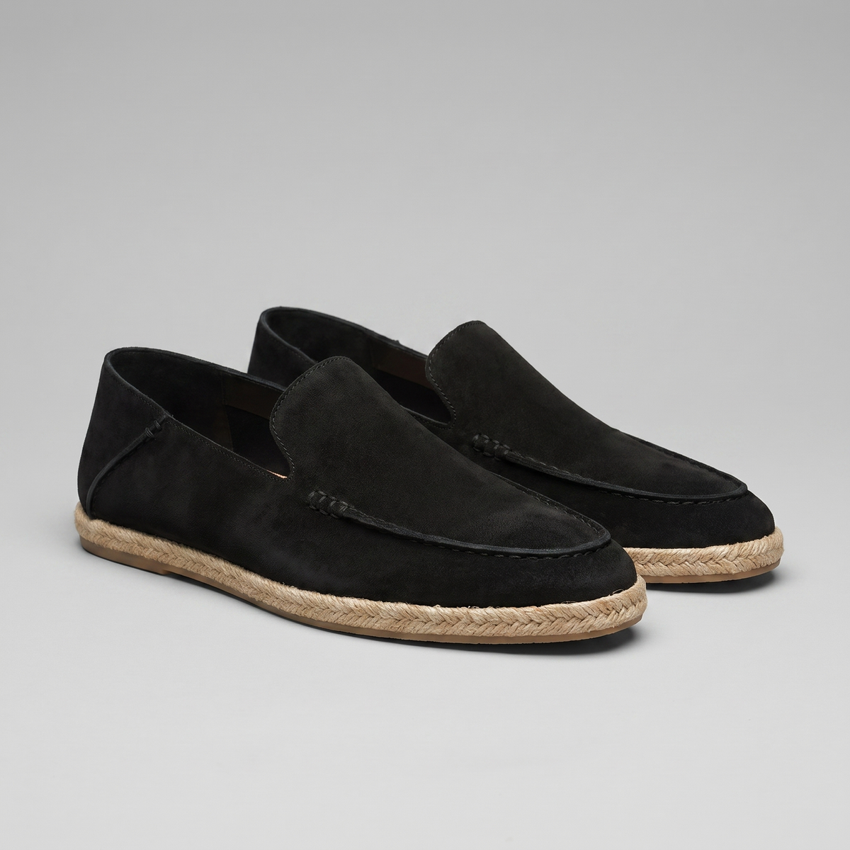 Mocassins Espadrilles Homme en Daim, Semelle Jute