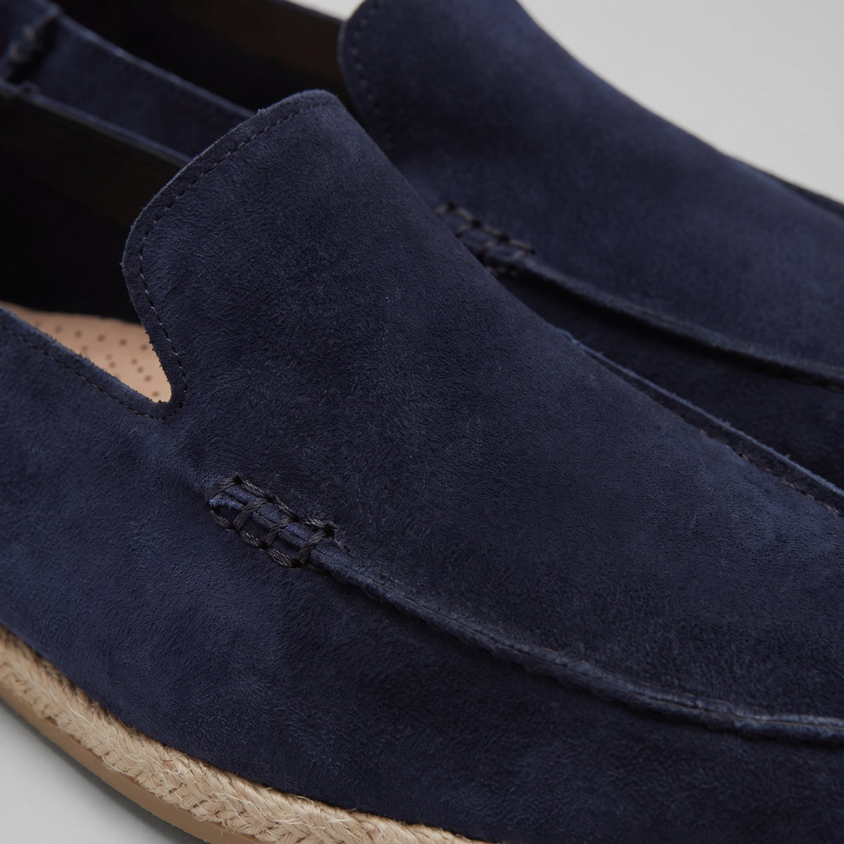 Mocassins Espadrilles Homme en Daim, Semelle Jute
