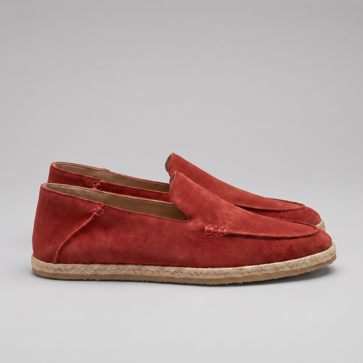 Mocassins Espadrilles Homme en Daim, Semelle Jute