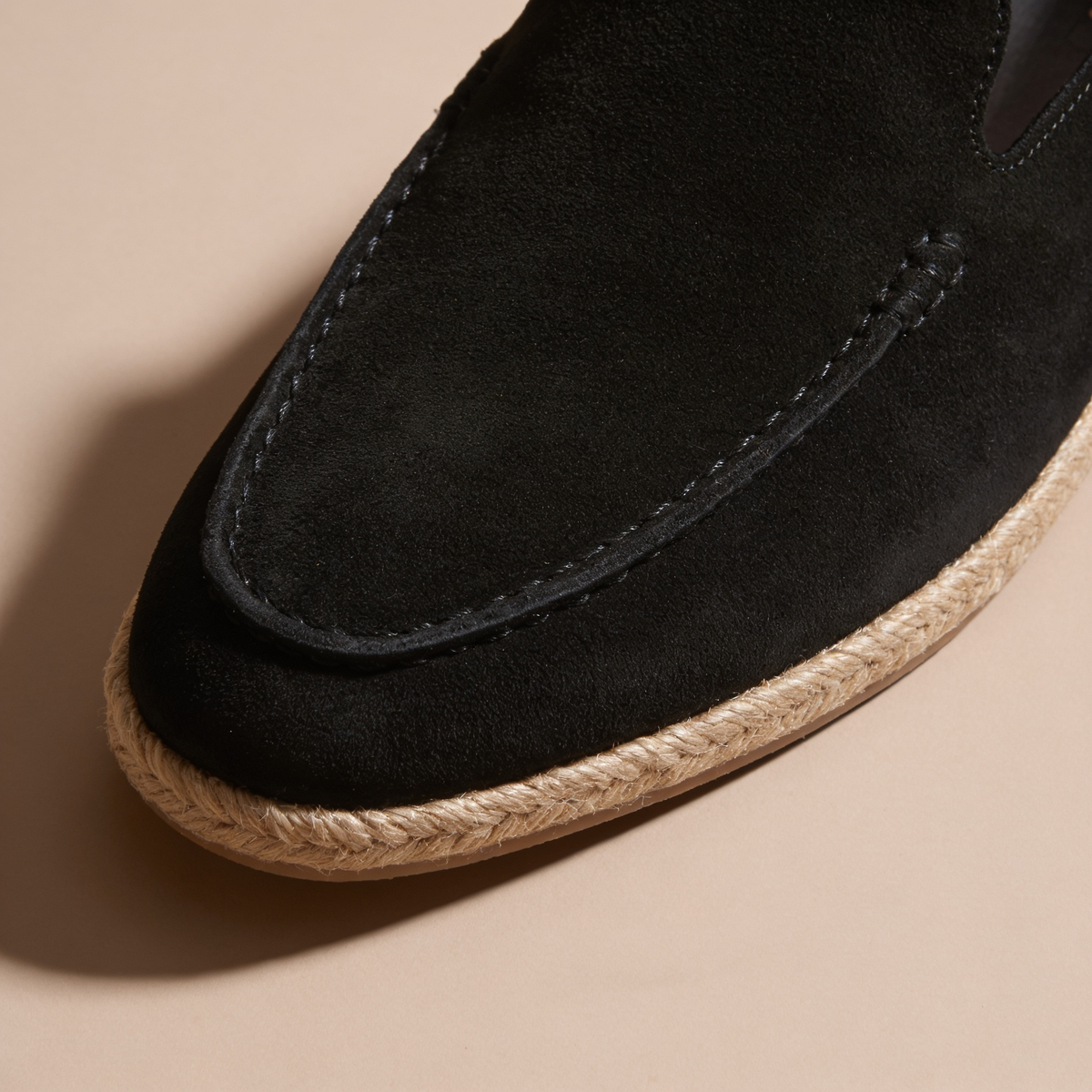 Mocassins Espadrilles Homme en Daim, Semelle Jute