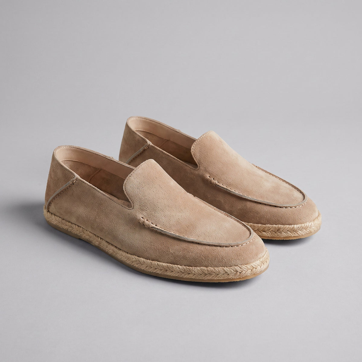 Mocassins Espadrilles Homme en Daim, Semelle Jute