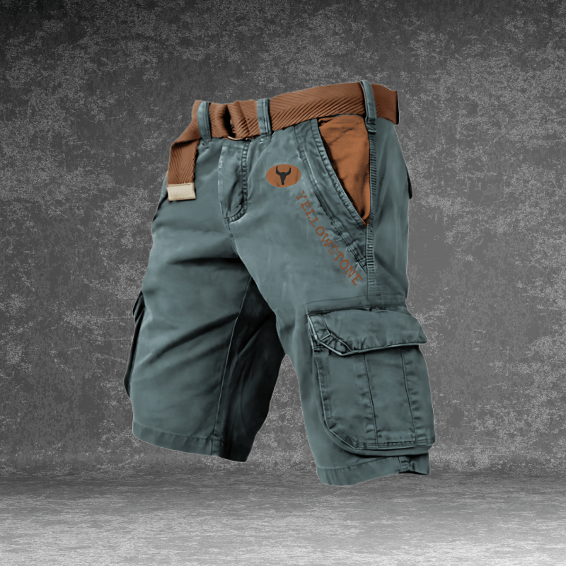 Short Cargo Homme Multipoches en Polyester Résistant