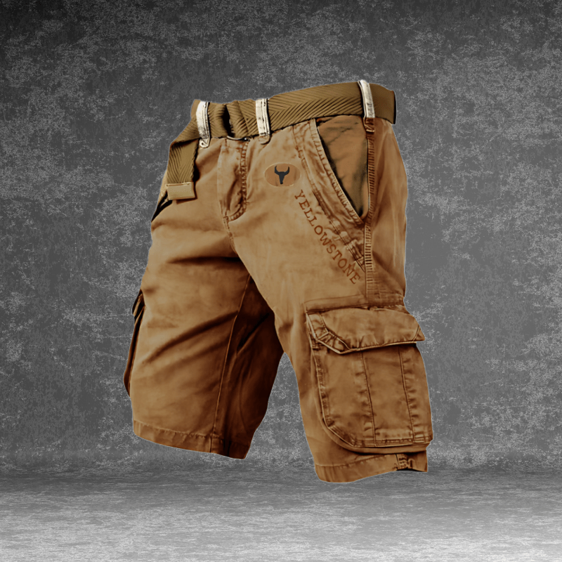 Short Cargo Homme Multipoches en Polyester Résistant