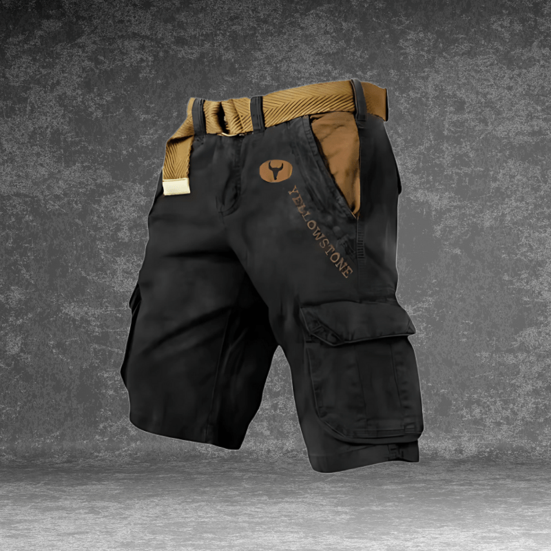 Short Cargo Homme Multipoches en Polyester Résistant