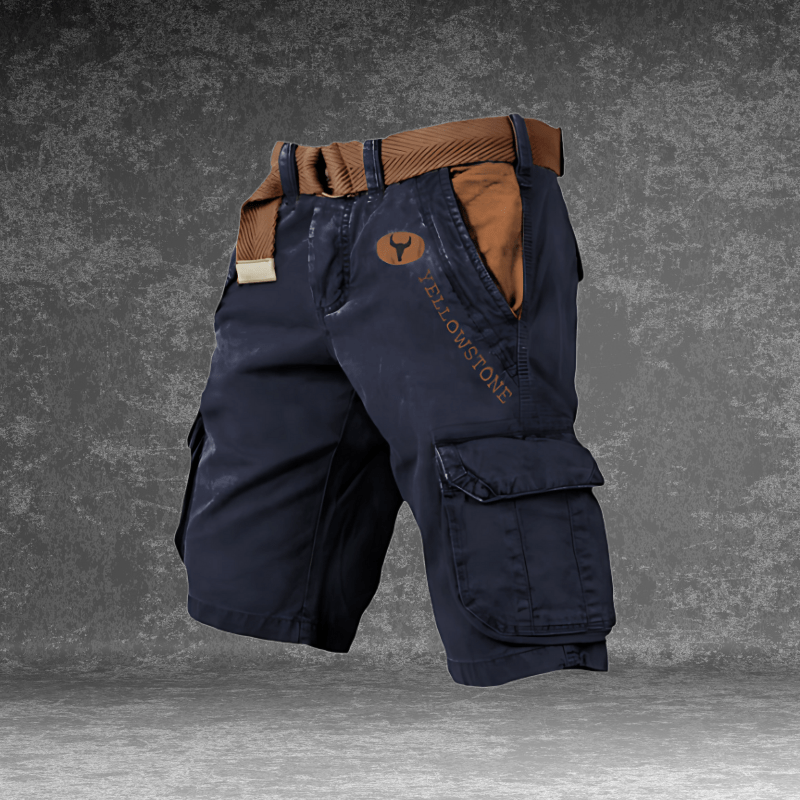 Short Cargo Homme Multipoches en Polyester Résistant