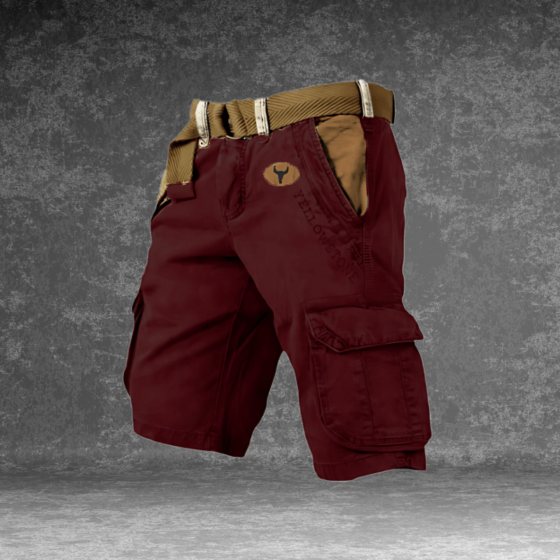 Short Cargo Homme Multipoches en Polyester Résistant