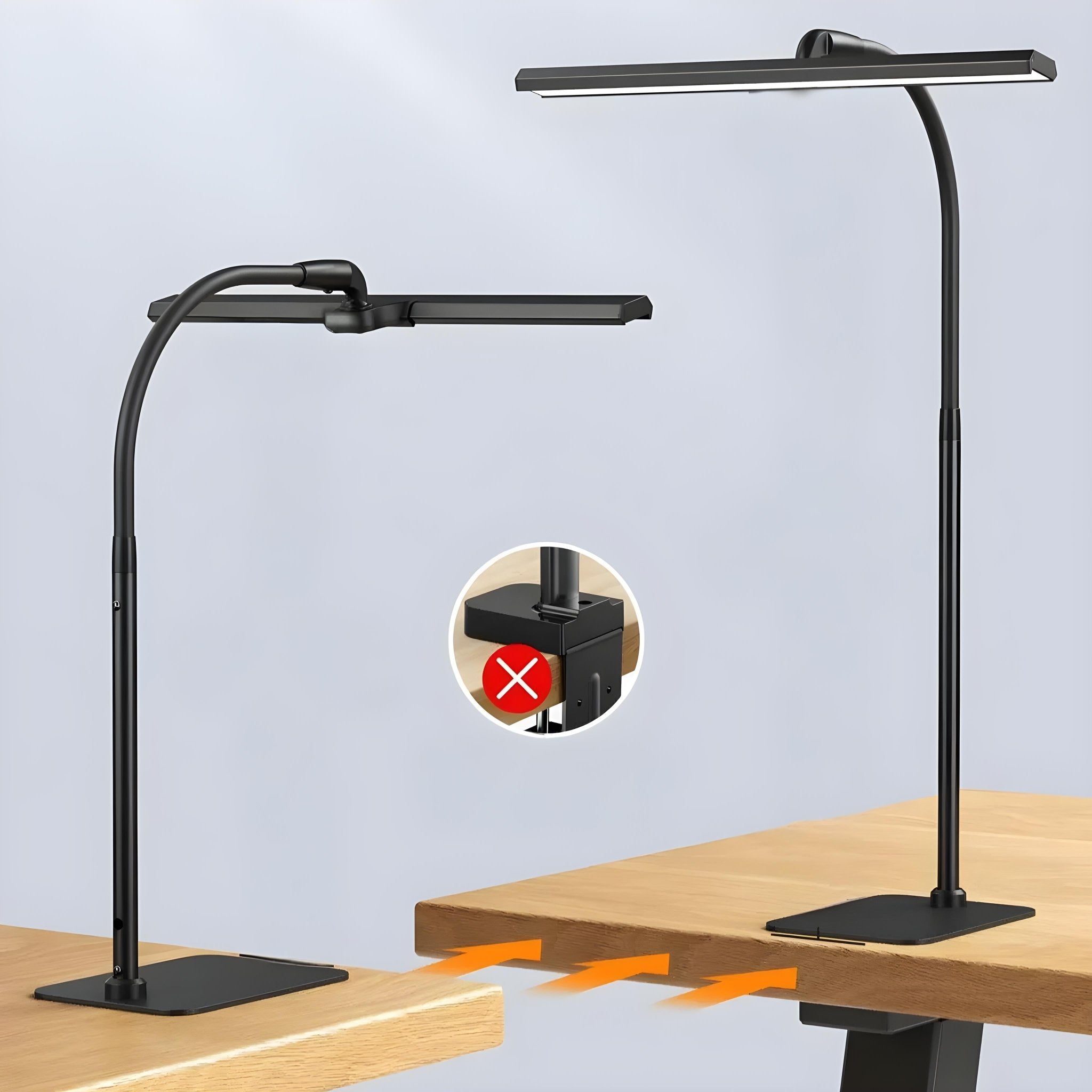 LED-bureaulamp – dimbaar met flexibele arm, modern ontwerp voor de thuiswerkplek of de slaapkamer