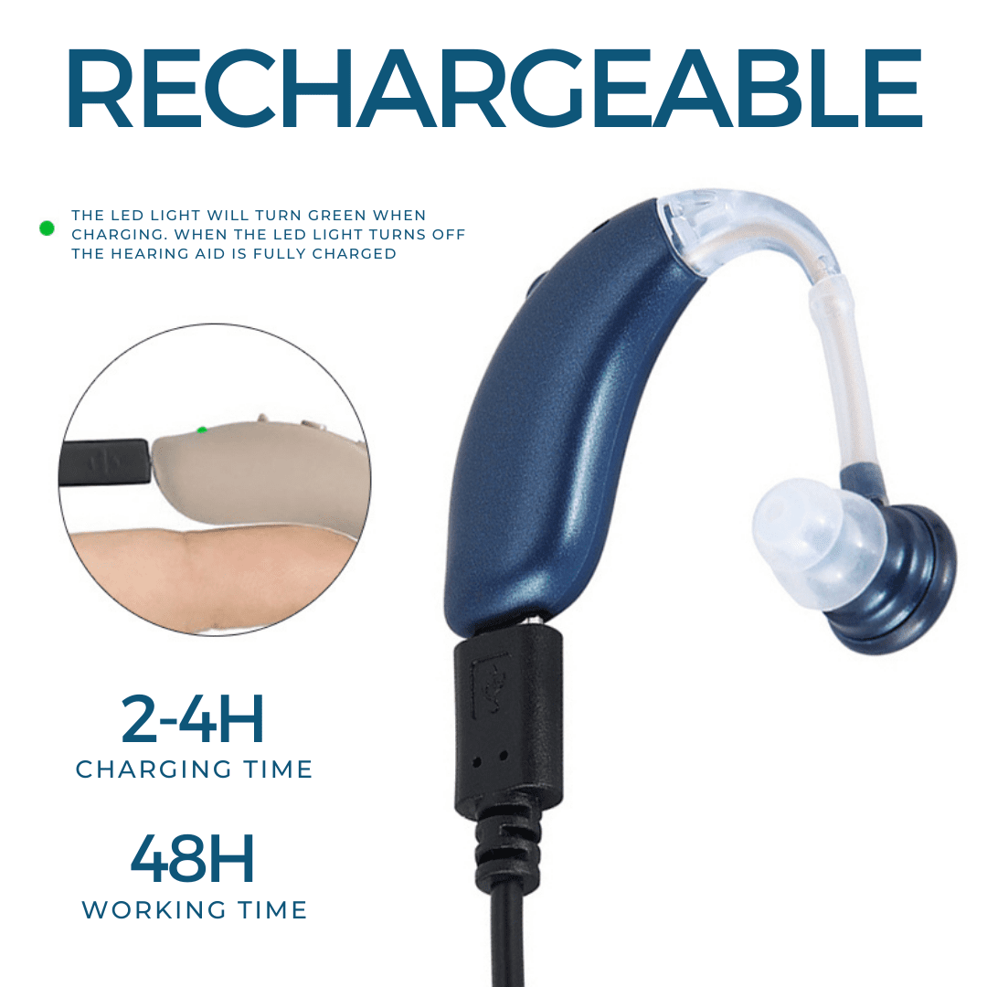 Appareil Auditif Amplificateur de Son Réglable – Compact et Rechargeable pour Écoute Confortable en Toute Situation
