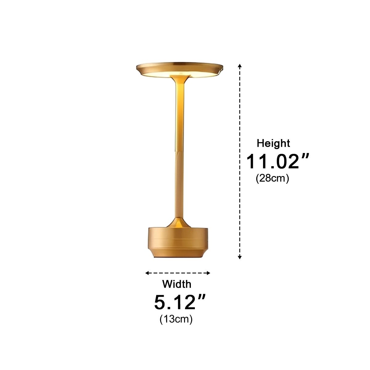 Dimmable Table Lamp – Gold/Silver/Black, Modern Design with USB-C Charging Function for the Living Room or Bedroom