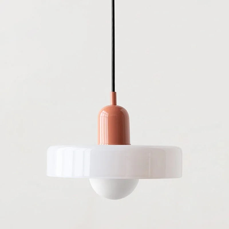Suspension en verre – Éclairage design élégant aux couleurs douces pour salle à manger ou chambre