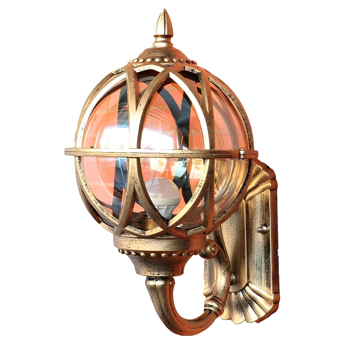 Wall Sconce – Black and Bronze, Retro Aluminum for the Garden, Sunroom, or Exterior Wall