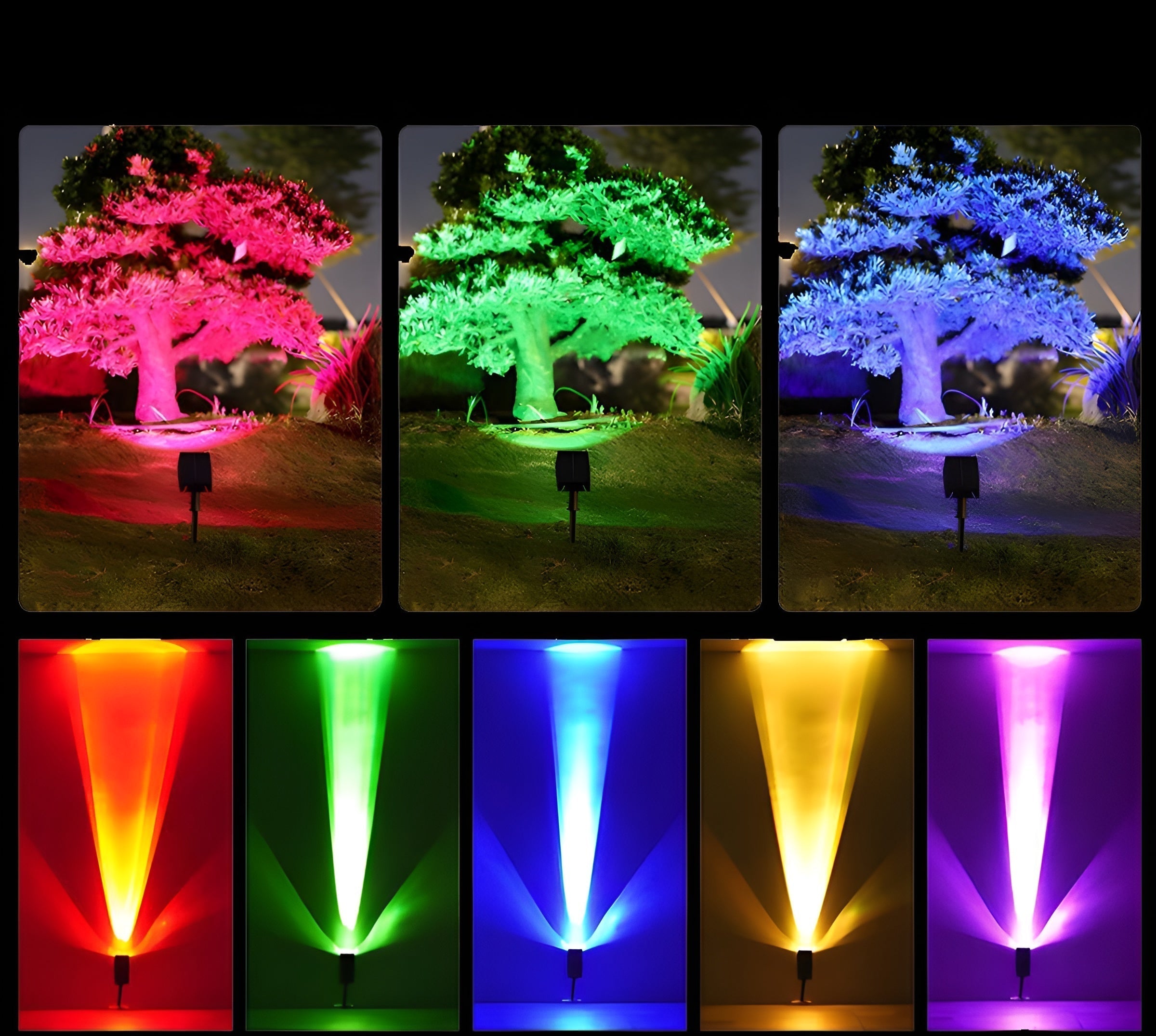 Spot Solaire d'Extérieur pour Jardin, Tête Orientable LED