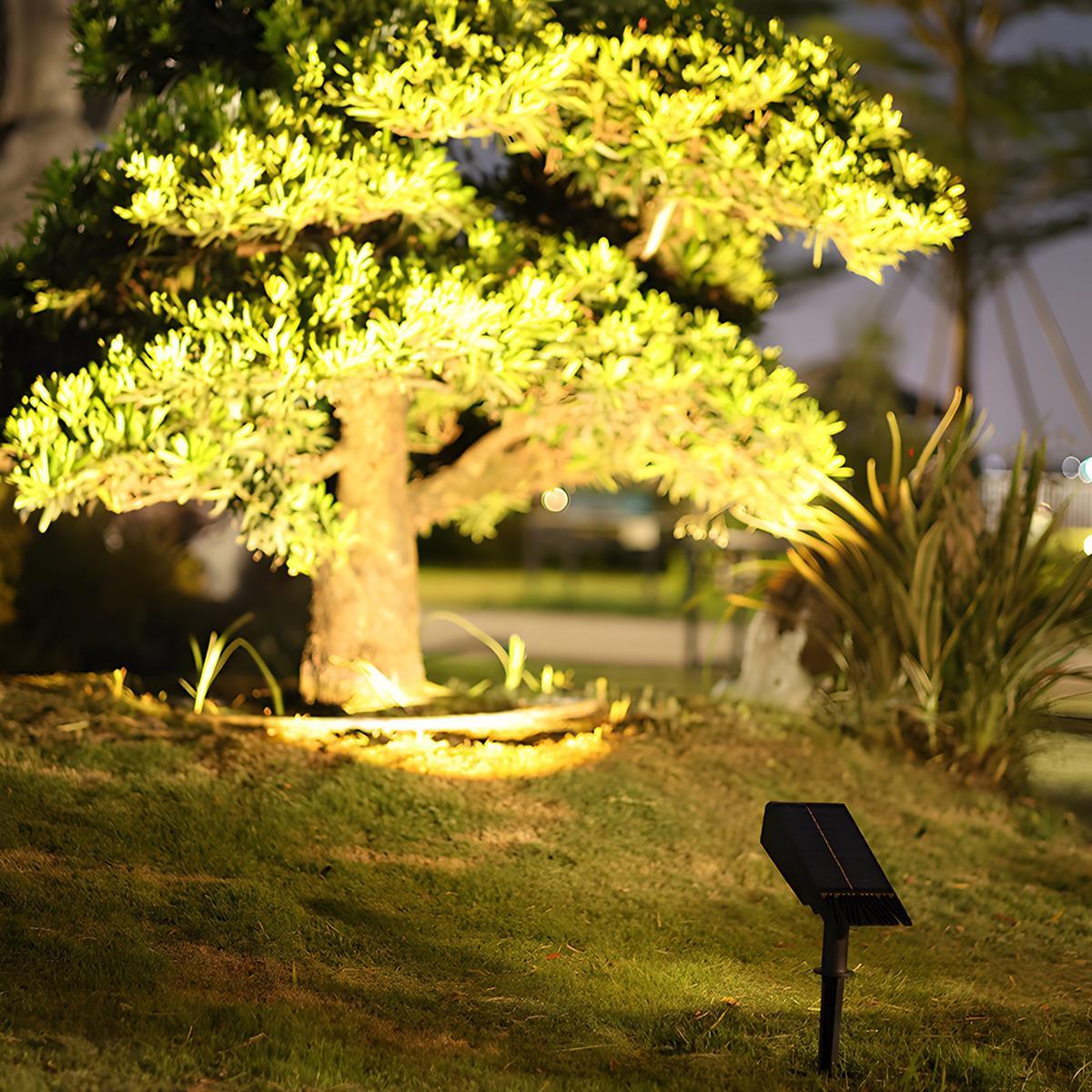 Solar Spotlight – Black, Waterproof, and Adjustable Zoom for the Garden or Patio