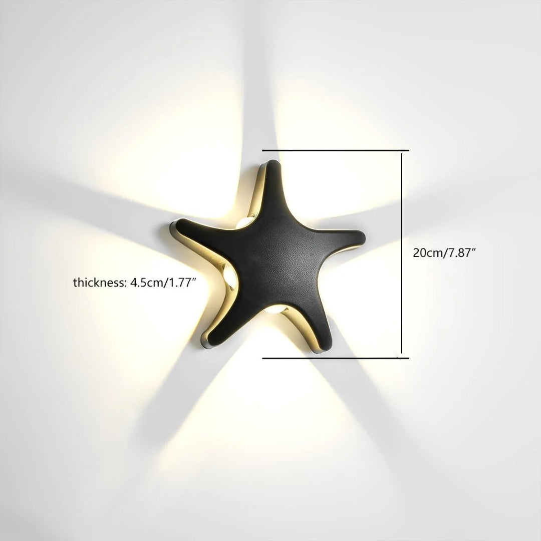 Outdoor LED Wall Sconce – Black Aluminum, Butterfly Design for the Garden or Patio