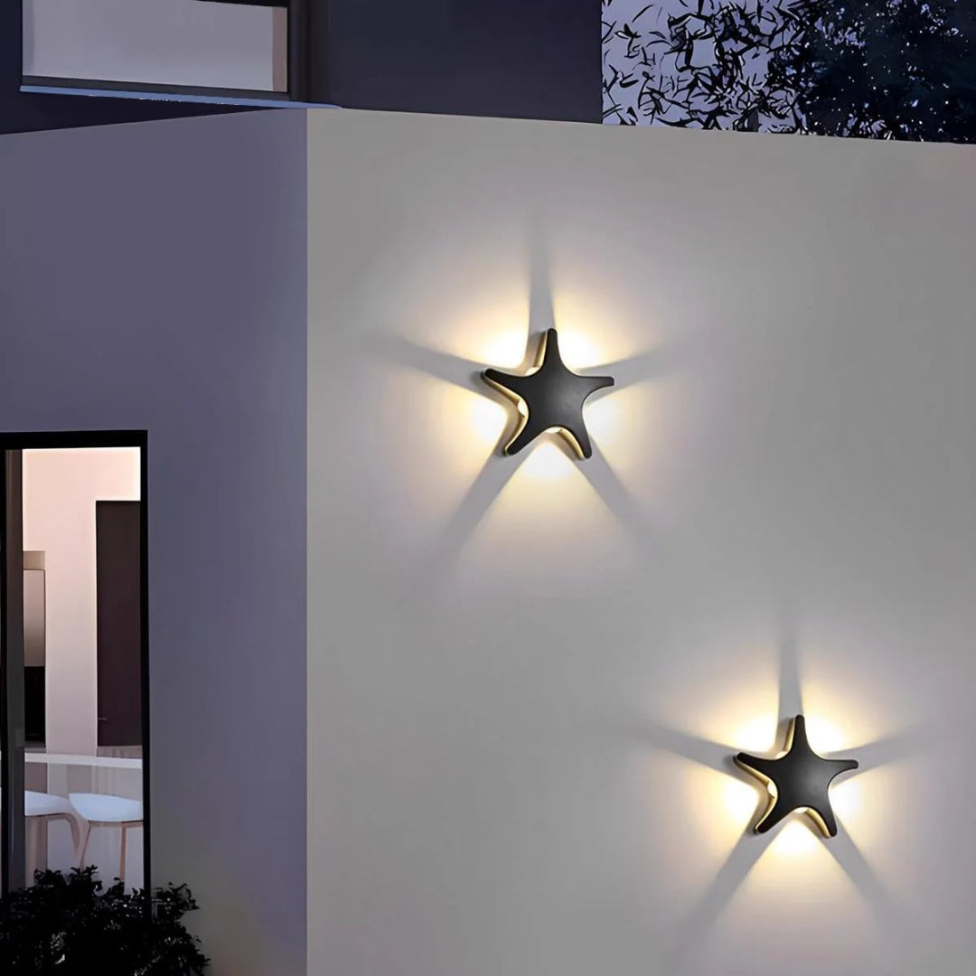 Outdoor LED Wall Sconce – Black Aluminum, Butterfly Design for the Garden or Patio