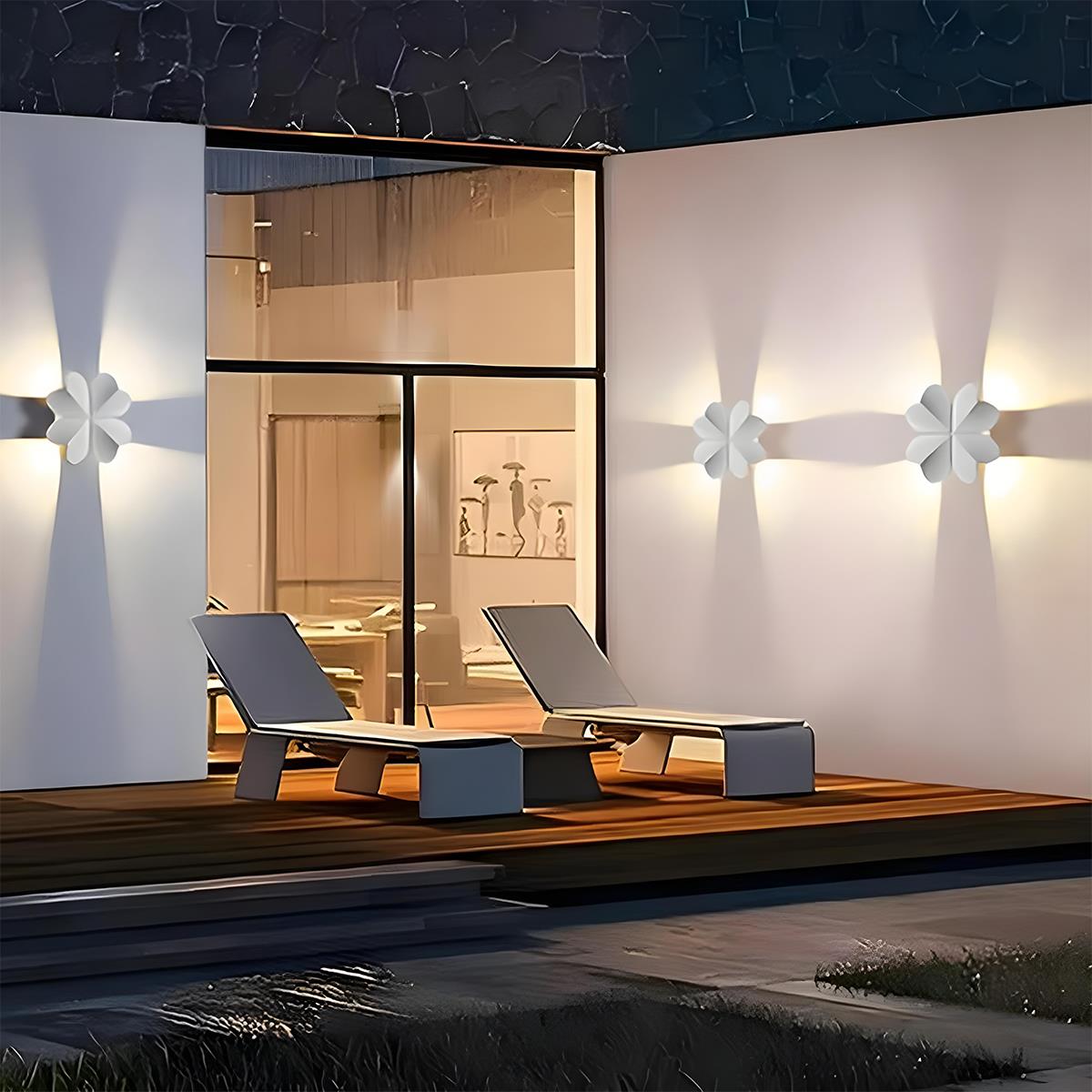 Outdoor Wall Sconce – Aluminum, Modern Animal Design in Black or White for Garden or Patio Lighting