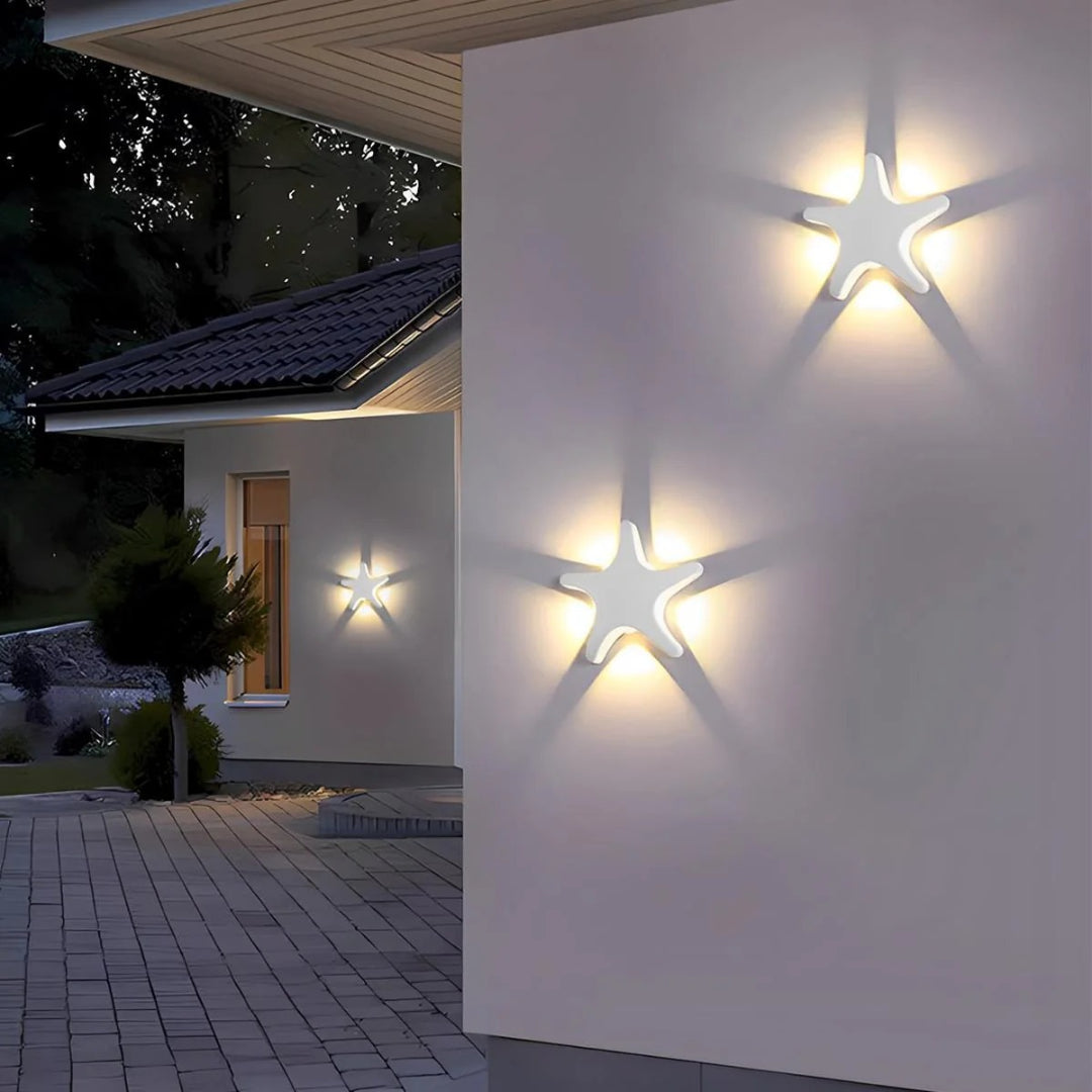 Outdoor LED Wall Sconce – Black Aluminum, Butterfly Design for the Garden or Patio
