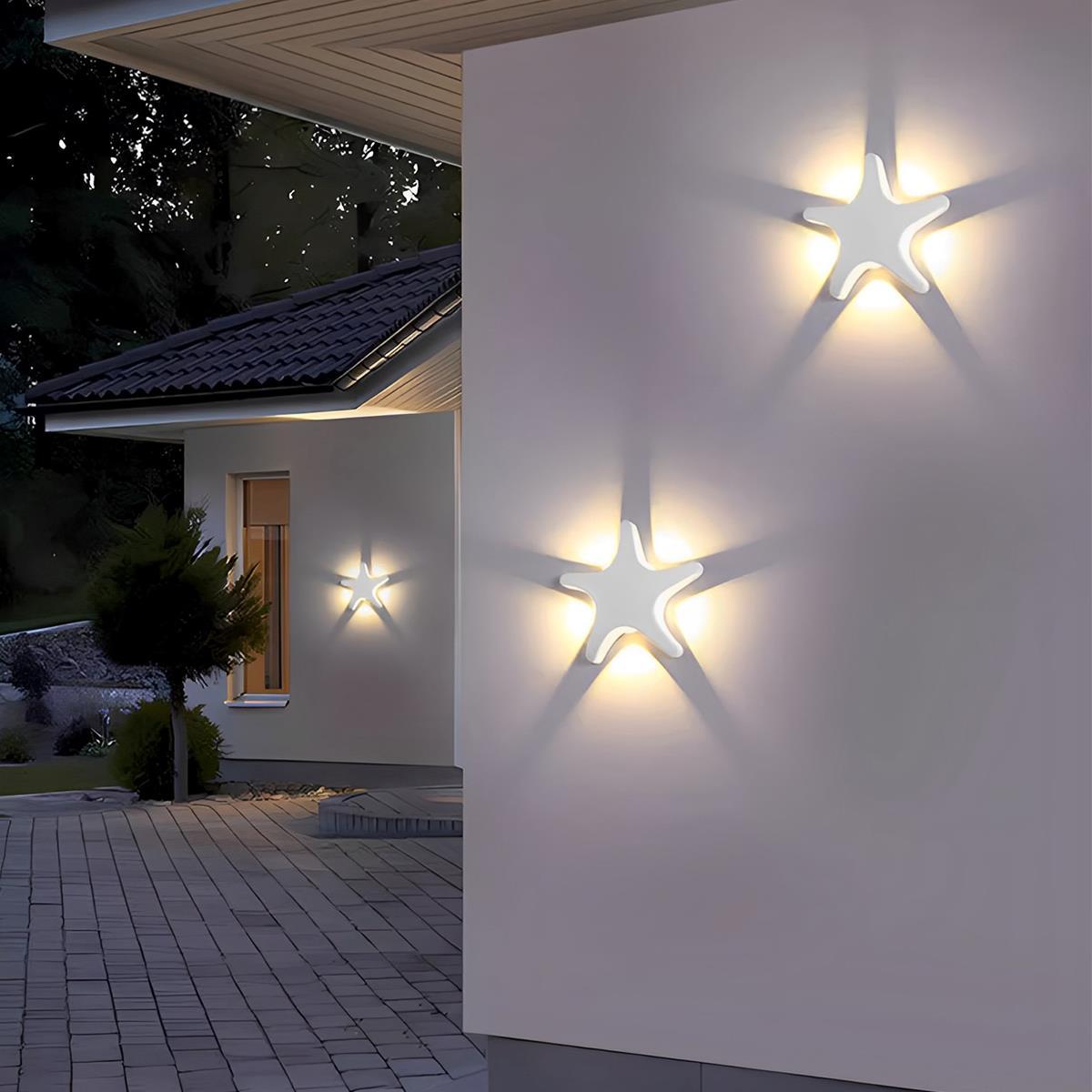 Outdoor Wall Sconce – Aluminum, Modern Animal Design in Black or White for Garden or Patio Lighting