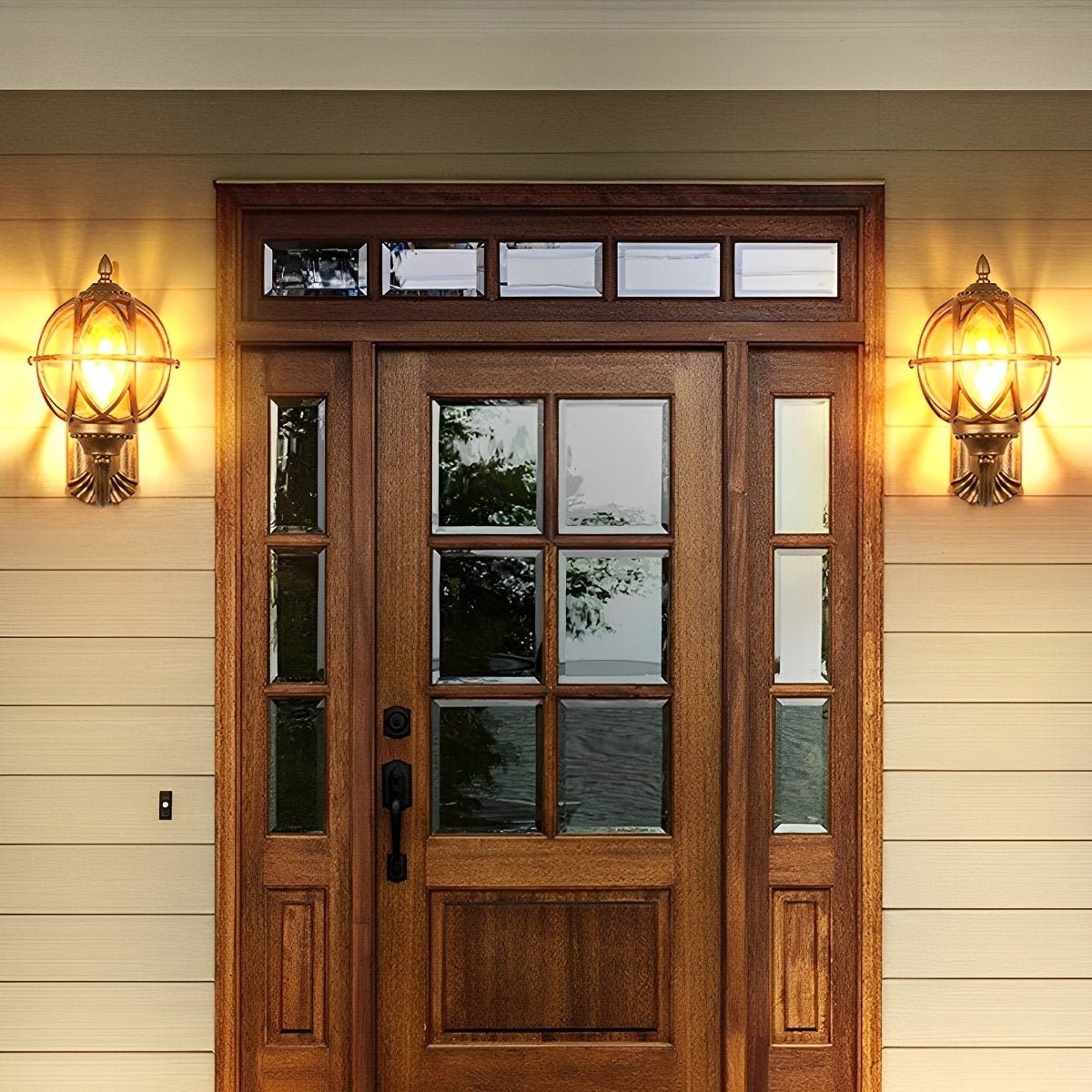 Wall Sconce – Black and Bronze, Retro Aluminum for the Garden, Sunroom, or Exterior Wall