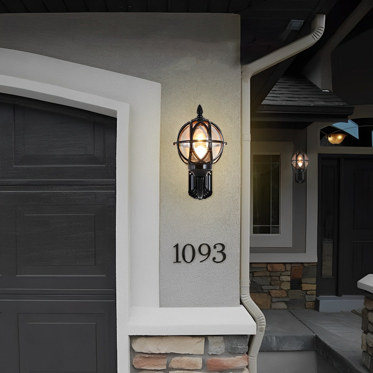 Wall Sconce – Black and Bronze, Retro Aluminum for the Garden, Sunroom, or Exterior Wall