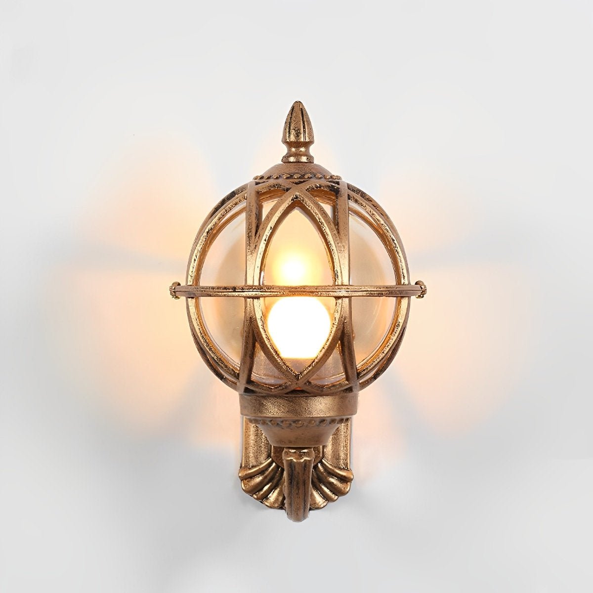 Wall Sconce – Black and Bronze, Retro Aluminum for the Garden, Sunroom, or Exterior Wall