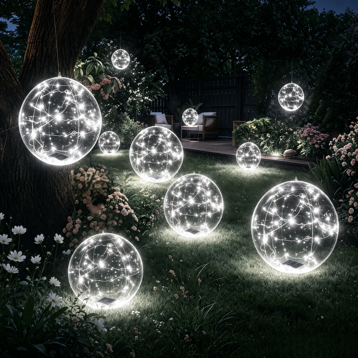 Drijvende tuinlamp op zonne-energie – Meerkleurig, waterdichte decoratie voor de tuin, het terras of bij het zwembad