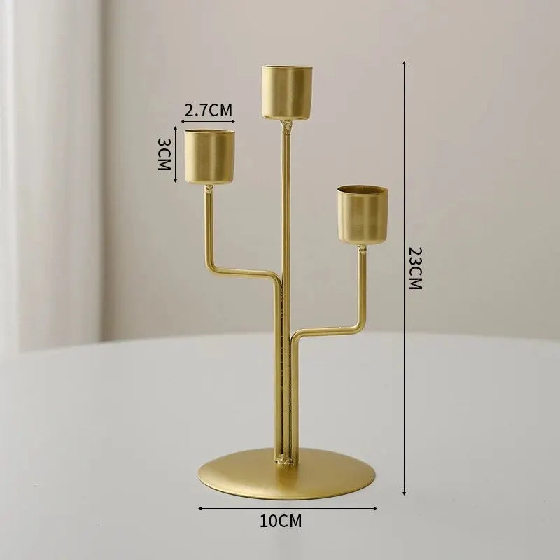 Bougeoir Décoratif Style Scandinave – Métal Doré ou Noir