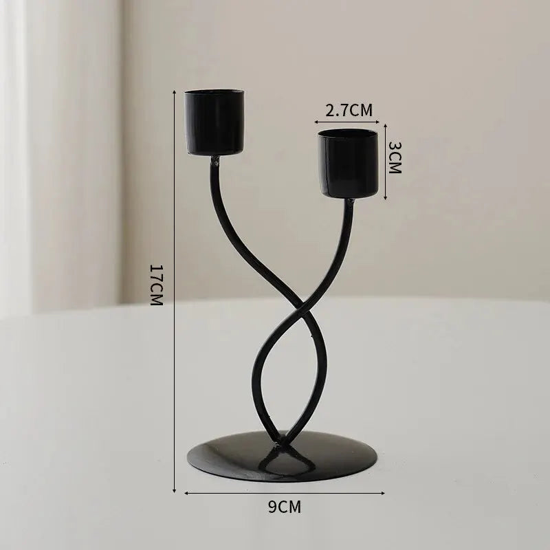 Bougeoir Décoratif Style Scandinave – Métal Doré ou Noir