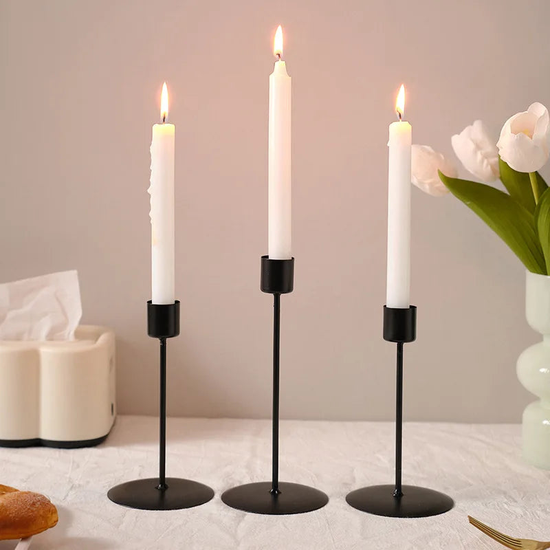 Bougeoir Décoratif Style Scandinave – Métal Doré ou Noir