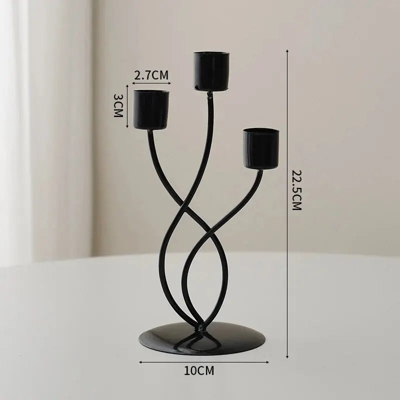 Bougeoir Décoratif Style Scandinave – Métal Doré ou Noir