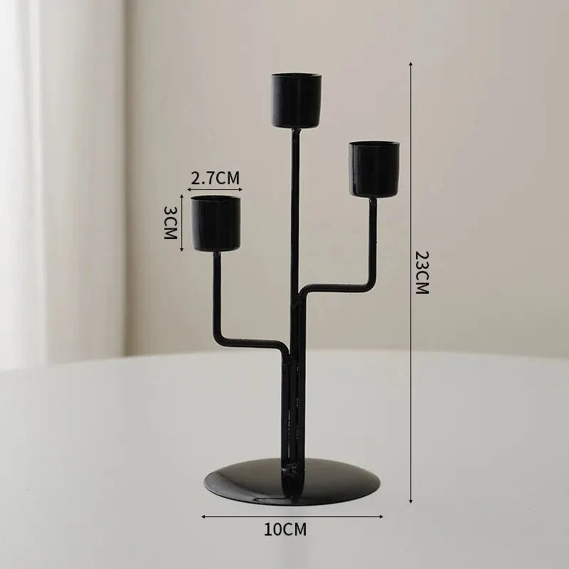 Bougeoir Décoratif Style Scandinave – Métal Doré ou Noir