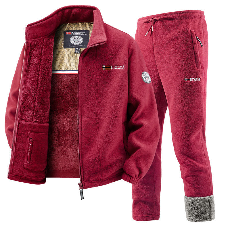 Ensemble Femme Polaire Veste et Pantalon de Jogging