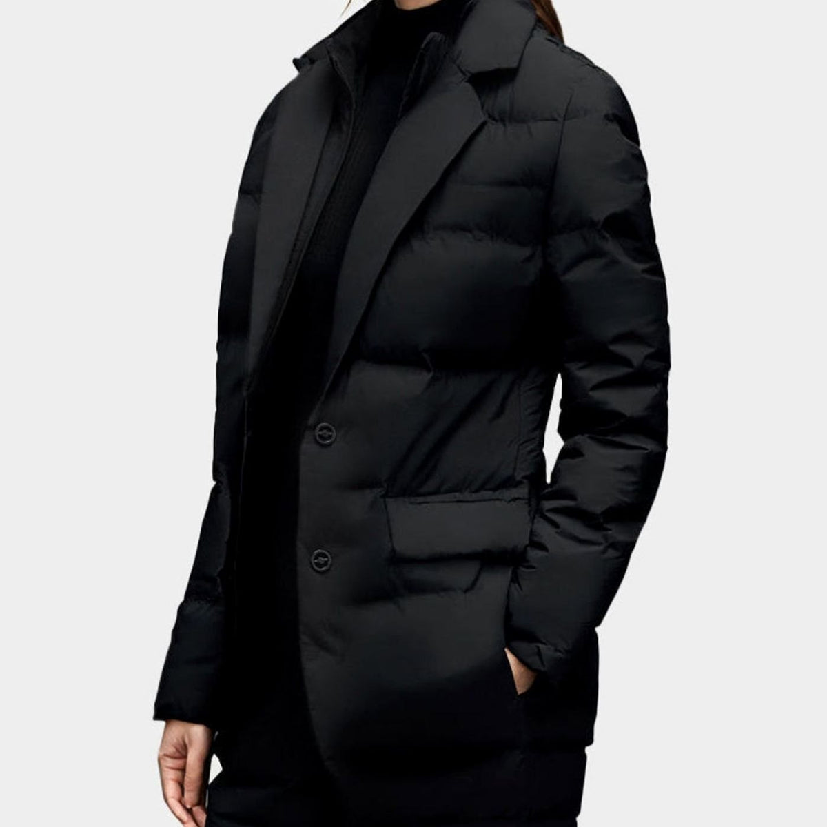 Veste Doudoune Femme Style Blazer Cintré à Boutons