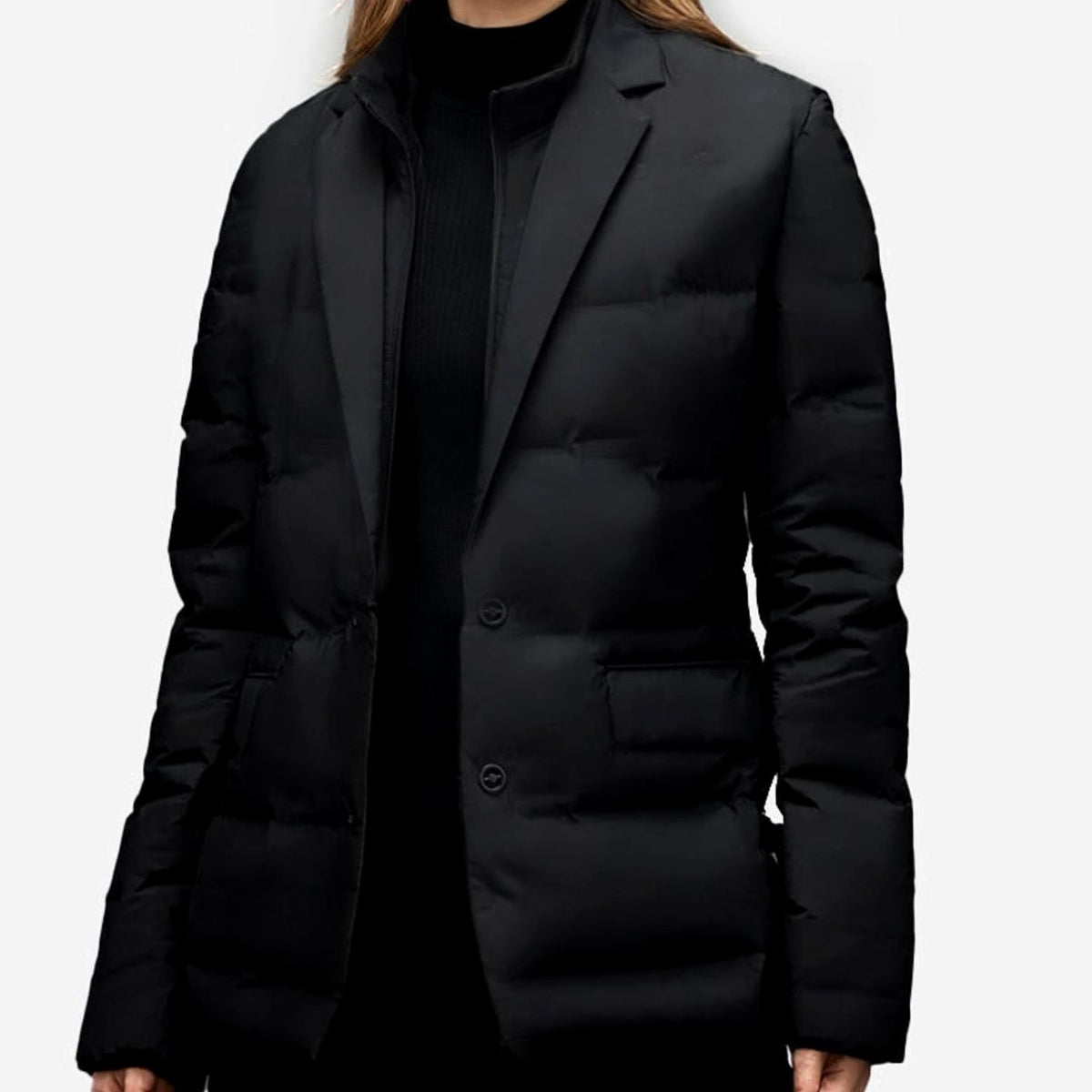 Veste Doudoune Femme Style Blazer Cintré à Boutons